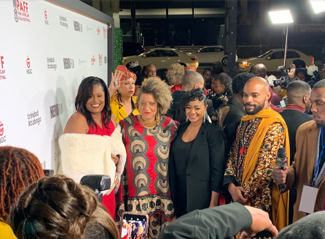Frances-Anne Solomon of the CaribbeanTales Media Group on the red carpet at PAFF